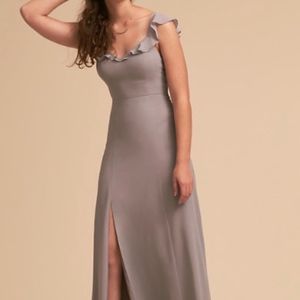 BHLDN Diana bridesmaid dress gray
